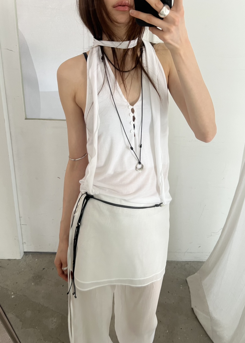 NOVUS韓國直郵實拍女裝新品休閑熱賣人氣26春夏吊帶背心含脖帶NOVUS吊帶/背心