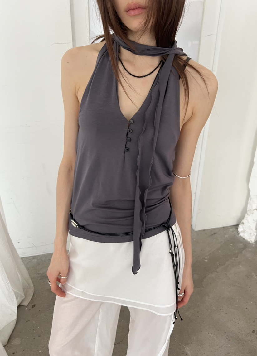 NOVUS韓國直郵實拍女裝新品休閑熱賣人氣26春夏吊帶背心含脖帶NOVUS吊帶/背心