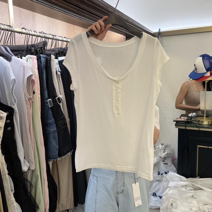 VIRKIN韓國東大門直郵女裝新款推薦時尚熱賣職業人氣26春夏T恤VIRKINT恤圖色2