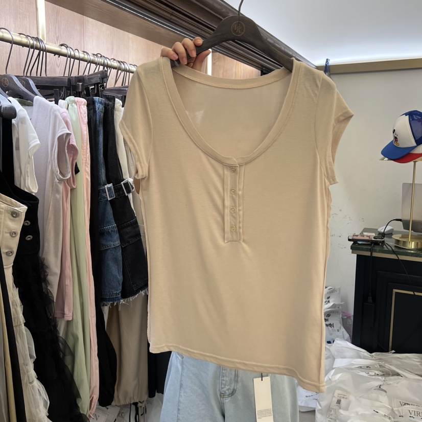 VIRKIN韓國東大門直郵女裝新款推薦時尚熱賣職業人氣26春夏T恤VIRKINT恤圖色4
