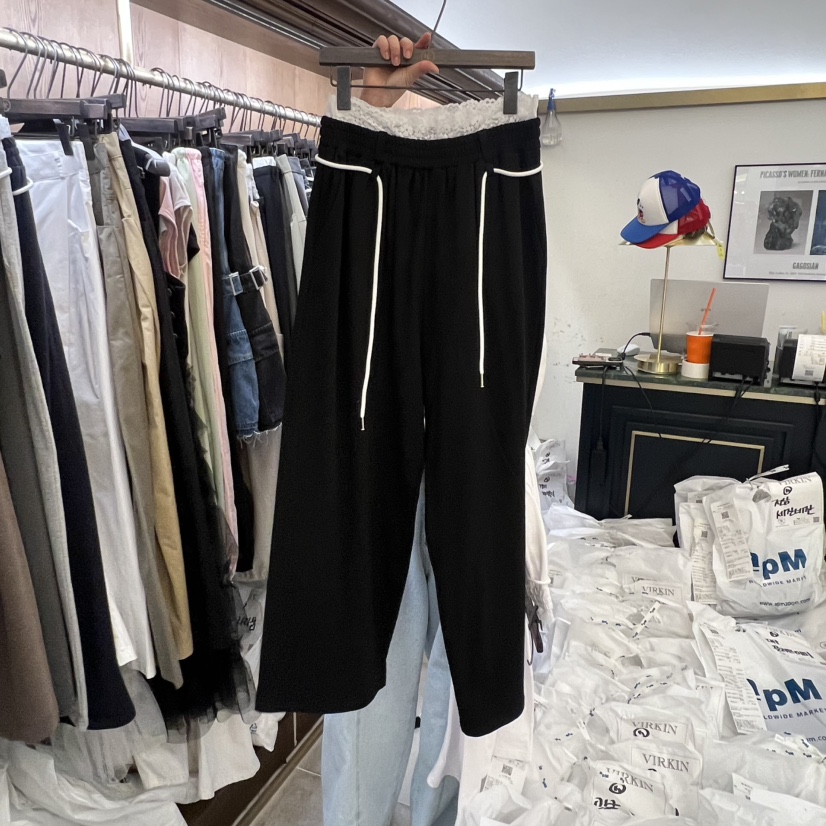 VIRKIN東大門實拍女裝新品職業時尚休閑推薦休閑褲含腰繩VIRKIN休閑褲圖色4