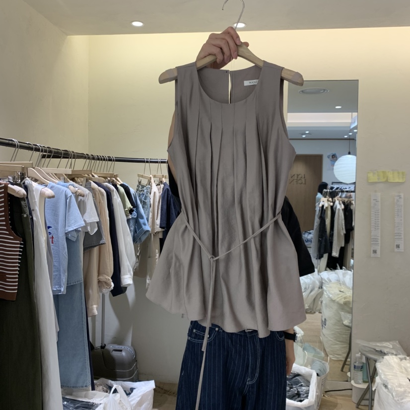 W AND J韓國直郵女裝新品時尚真品推薦26春夏吊帶背心含腰繩W AND J吊帶/背心圖色1