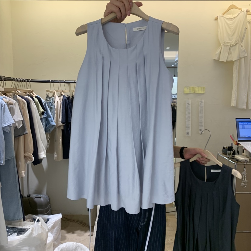 W AND J韓國直郵女裝新品時尚真品推薦26春夏吊帶背心含腰繩W AND J吊帶/背心圖色2