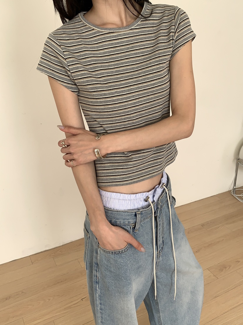 B_GARDER東大門實拍女裝新品時尚休閑職業熱賣26春夏推薦T恤B.GARDERT恤