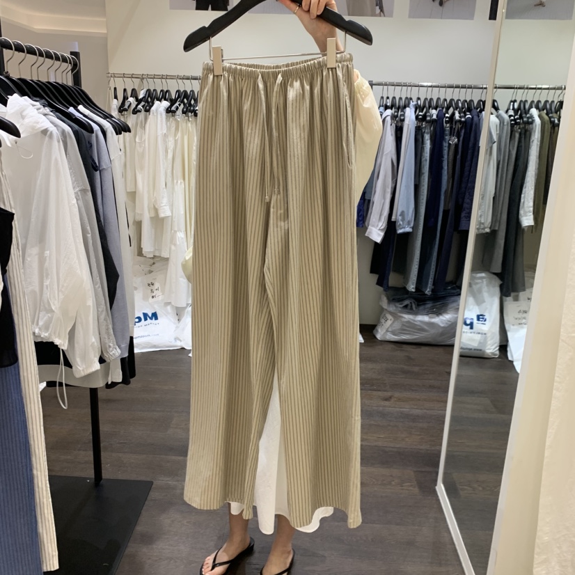 OURIN/THIS IS東大門實拍女裝新款熱賣時尚休閑褲亞麻布OURIN/THIS IS休閑褲圖色3