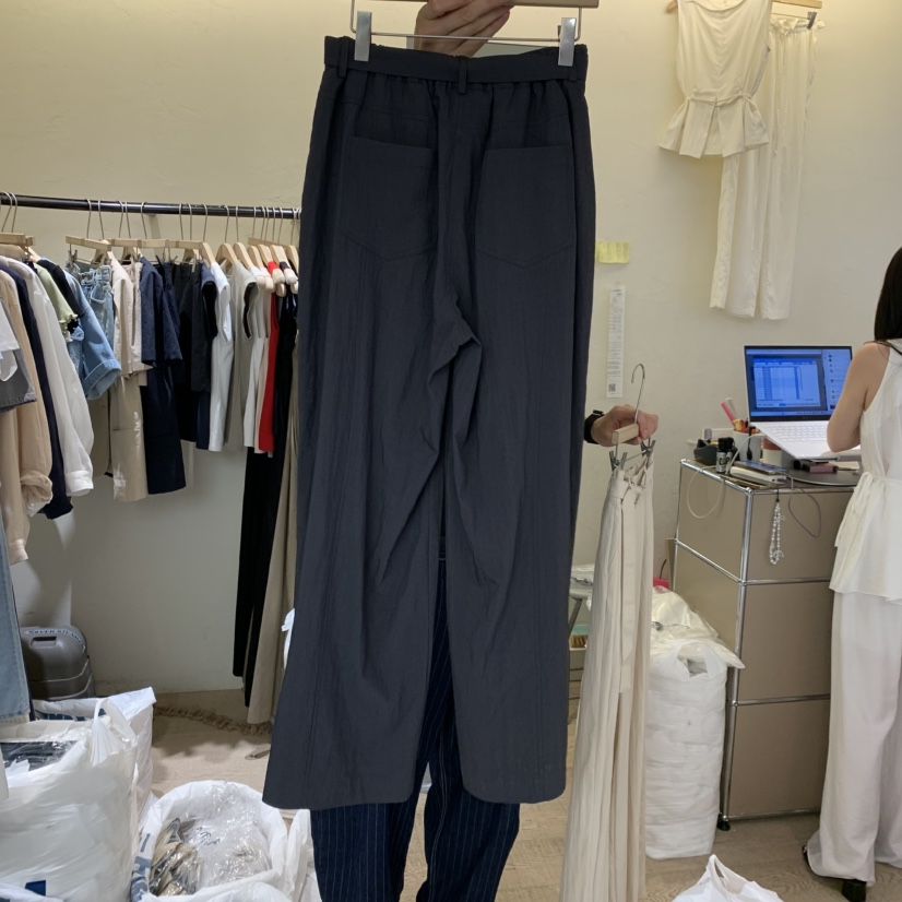 W AND J韓國代購女裝新品熱賣人氣休閑推薦休閑褲含腰帶W AND J休閑褲