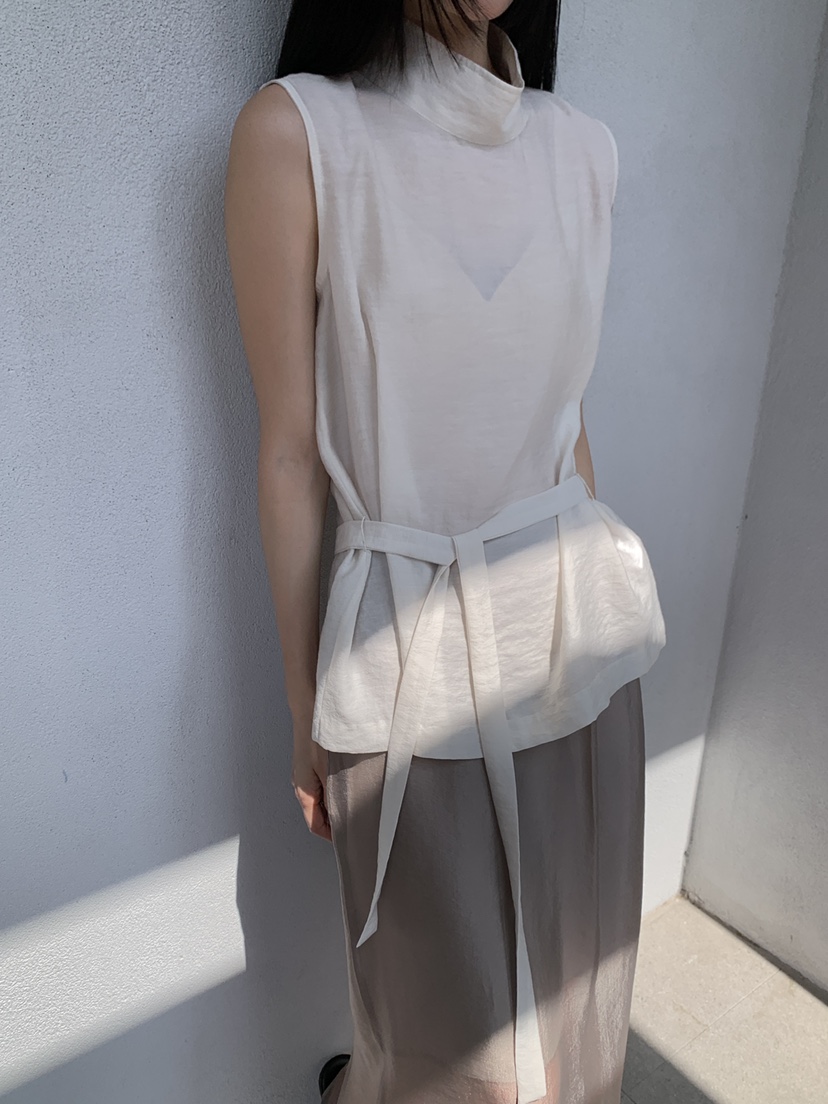 B_GARDER韓國代購女裝新品26春夏休閑時尚襯衫蕾絲衫高領B.GARDER襯衫/蕾絲衫