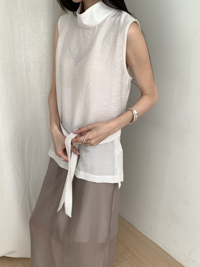 B_GARDER韓國代購女裝新品26春夏休閑時尚襯衫蕾絲衫高領B.GARDER襯衫/蕾絲衫