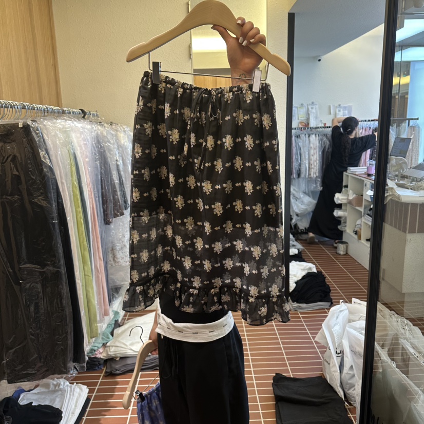 CHOI-L韓國東大門直郵女士新品職業26春夏半身裙中短裙荷葉邊CHOI半身裙/中短裙圖色3