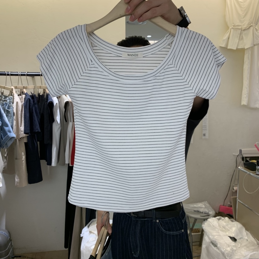W AND J韓國直郵女士新款26春夏時尚人氣推薦休閑熱賣T恤W AND JT恤圖色1