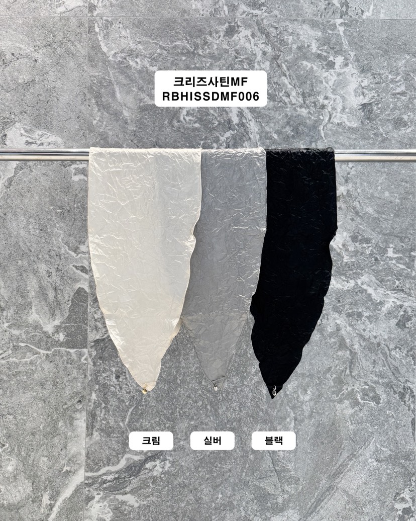 ROOKIE BUD韓國直郵女裝新品職業26春夏時尚圍巾披肩褶皺緞ROOKIE BUD-L圍巾/披肩