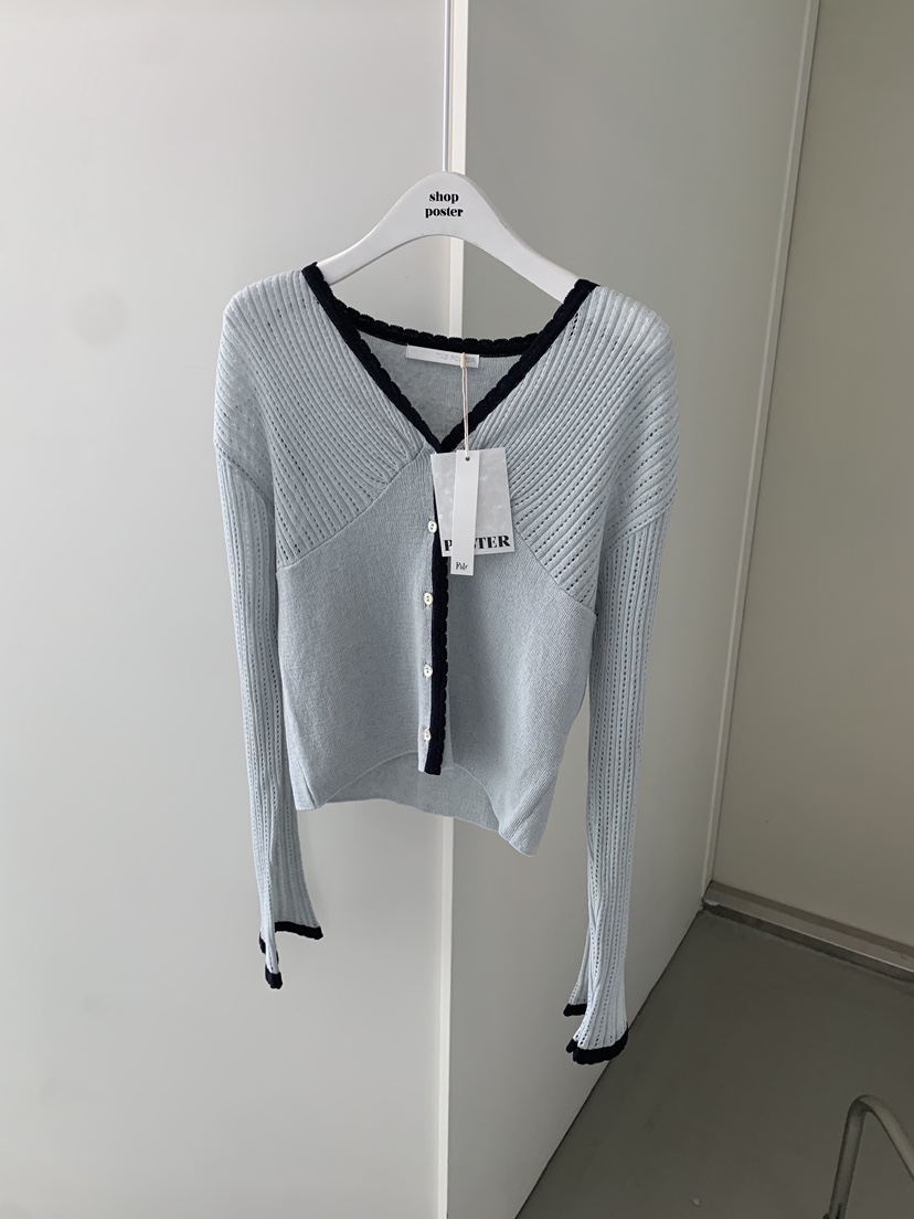 SHOP POSTER韓國直郵實拍女士新款26春夏推薦針織衫亞麻布SHOP_POSTER針織衫圖色2