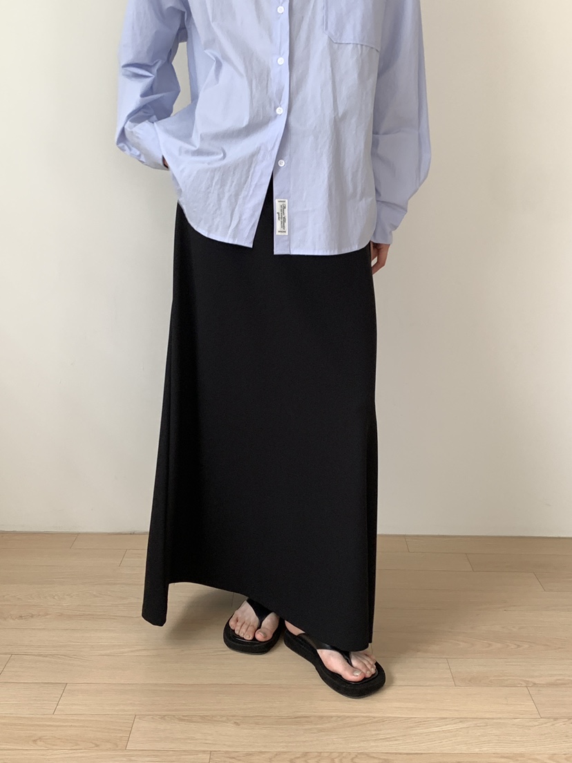 B_GARDER韓國東大門代購女裝新款26春夏時尚休閑職業長裙B.GARDER長裙圖色3黑色