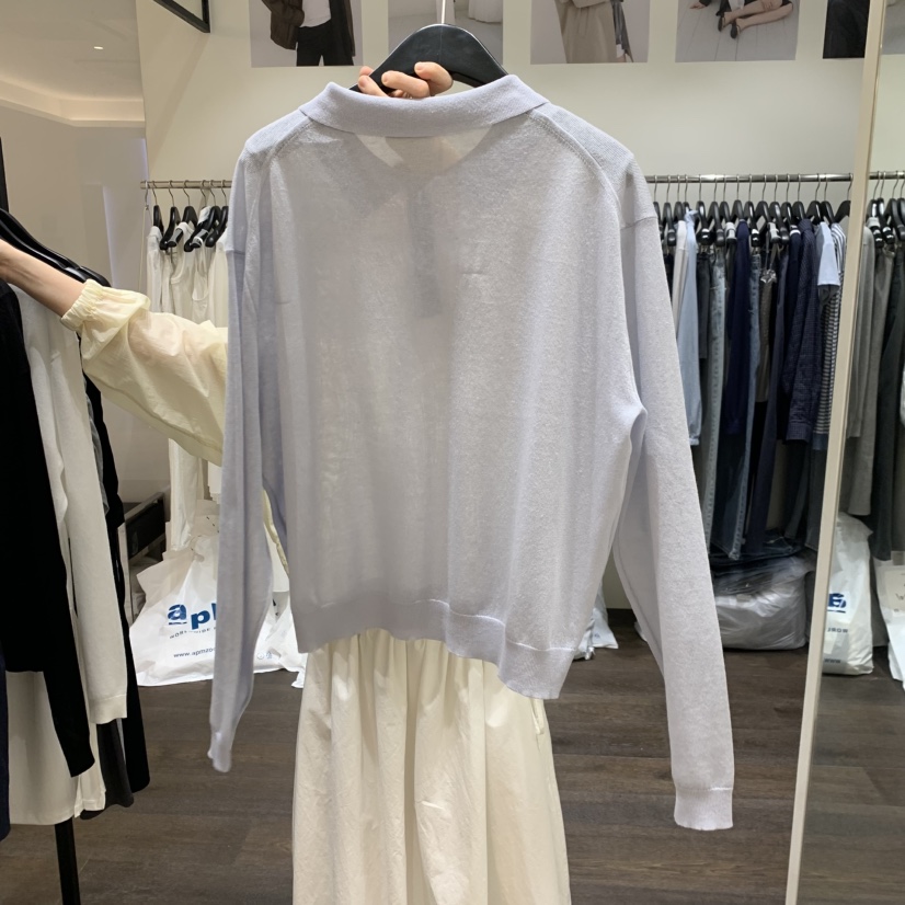 OURIN/THIS IS韓國直郵女裝新品職業時尚休閑針織衫亞麻OURIN/THIS IS針織衫