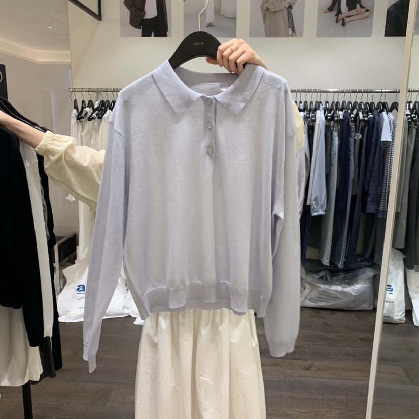 OURIN/THIS IS韓國直郵女裝新品職業時尚休閑針織衫亞麻OURIN/THIS IS針織衫圖色1