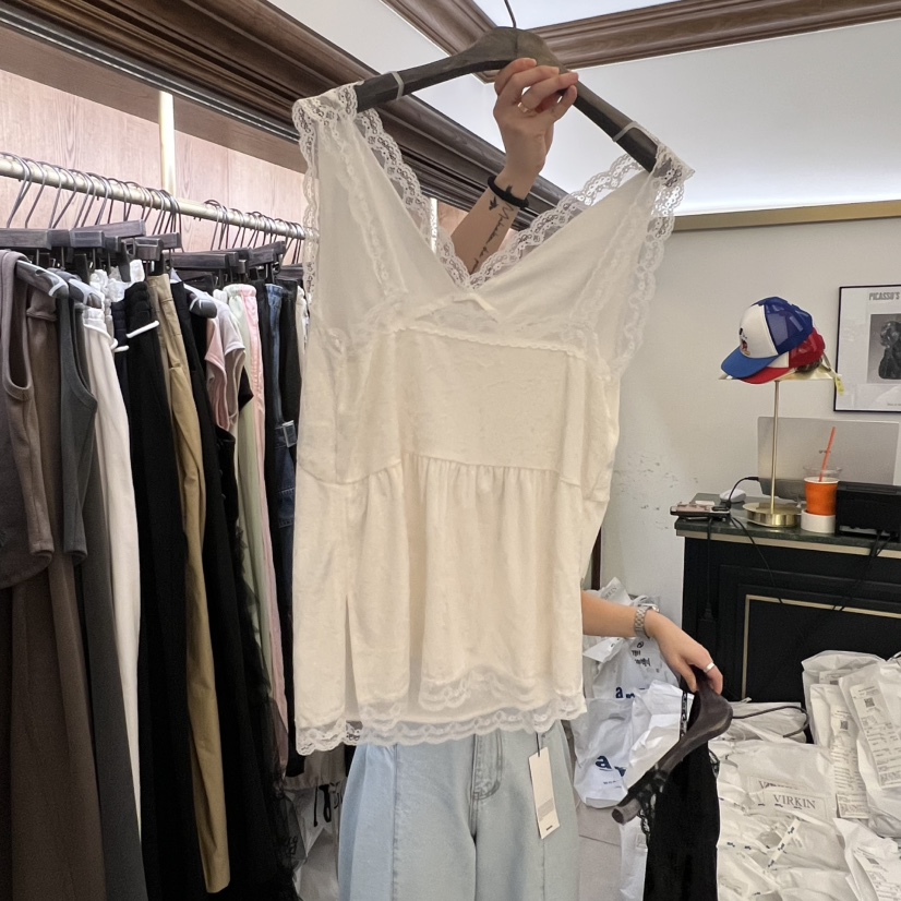 VIRKIN韓國代購女士新品人氣休閑時尚熱賣推薦26春夏吊帶背心VIRKIN吊帶/背心