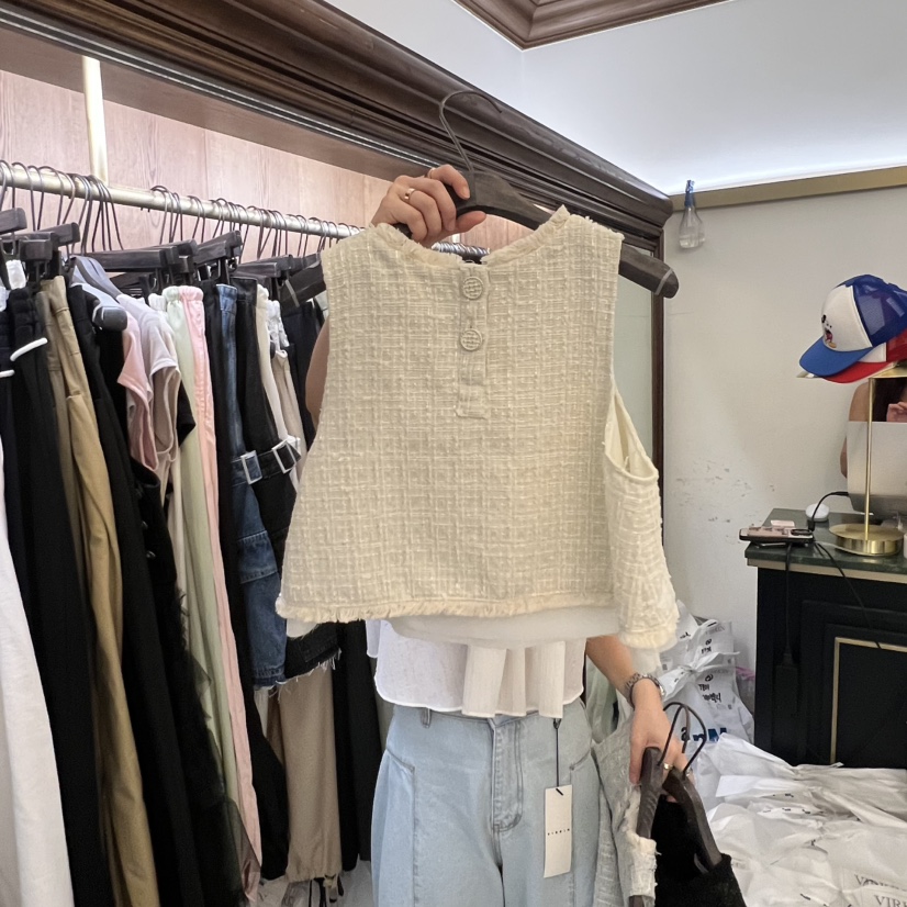 VIRKIN韓國直郵女裝新款休閑職業26春夏熱賣真品吊帶背心VIRKIN吊帶/背心