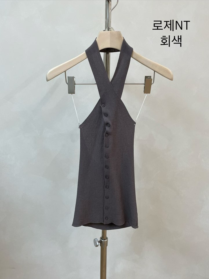LAKE-A/KONI韓國直郵實拍女裝新品休閑時尚職業吊帶背心Lake Side/KONI吊帶/背心圖色5灰色