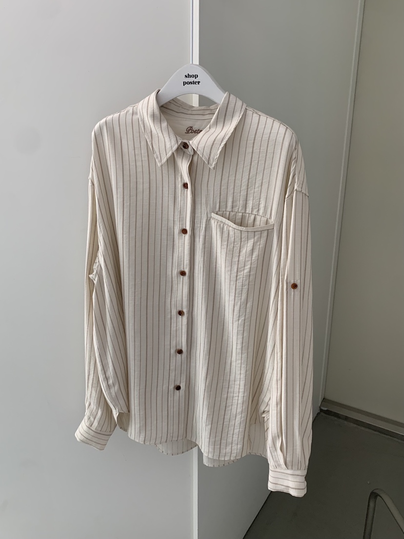 SHOP POSTER韓國直郵實拍女士新品推薦休閑人氣襯衫蕾絲衫SHOP_POSTER襯衫/蕾絲衫圖色1