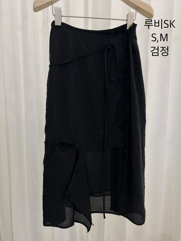 LAKE-A/KONI韓國直郵實拍女裝新品推薦26春夏半身裙中短裙Lake Side/KONI半身裙/中短裙圖色3黑色