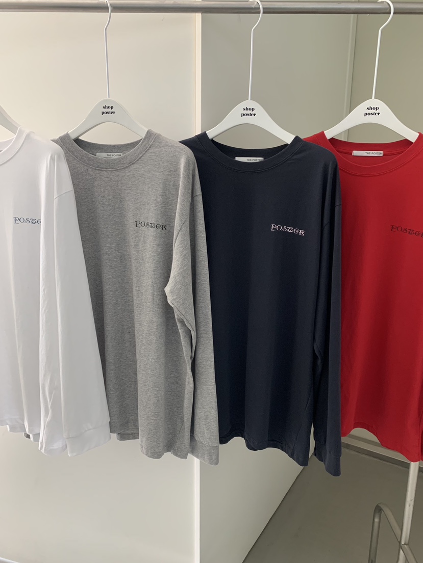 SHOP POSTER韓國直郵女裝新品人氣職業熱賣時尚26春夏長袖T恤SHOP_POSTER長袖T恤