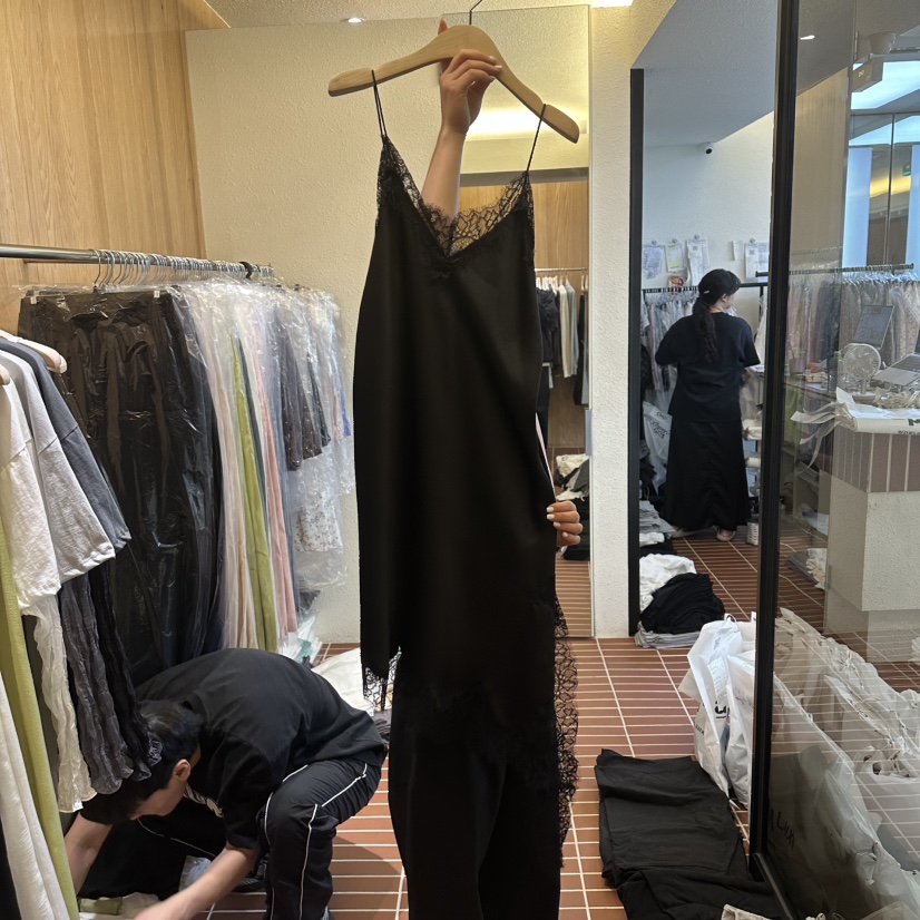 CHOI-L韓國東大門代購女士新品職業休閑連衣裙不對稱刺繡CHOI連衣裙圖色2