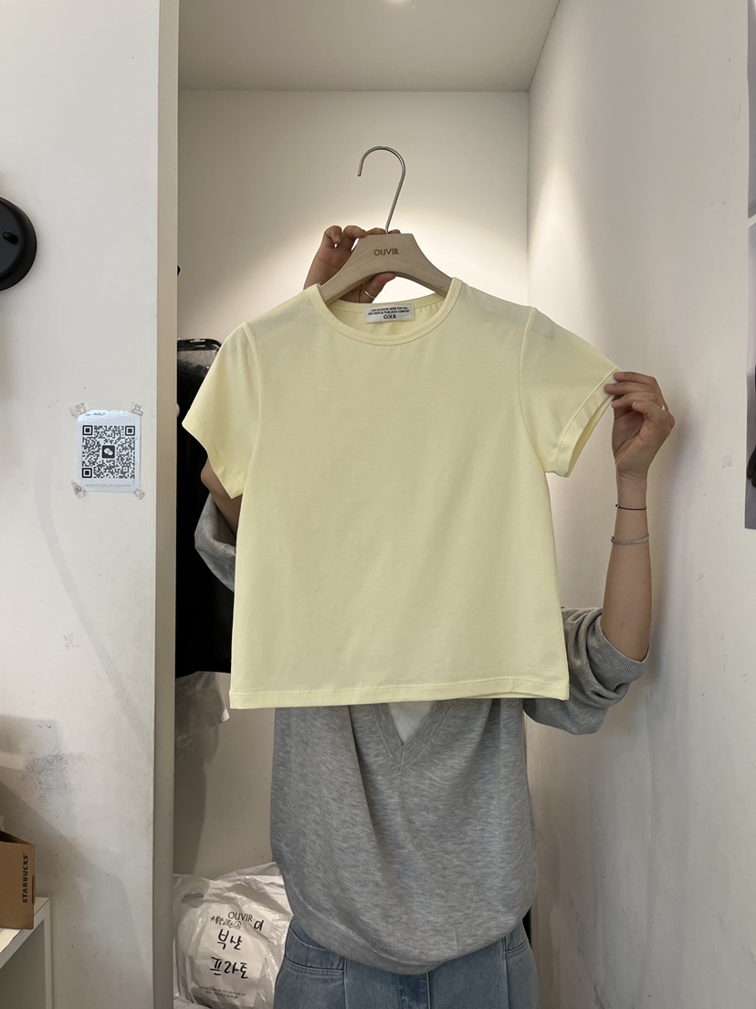 OUVIR韓國東大門代購女裝新品推薦26春夏休閑時尚職業T恤O.V.R/OUVIRT恤圖色1