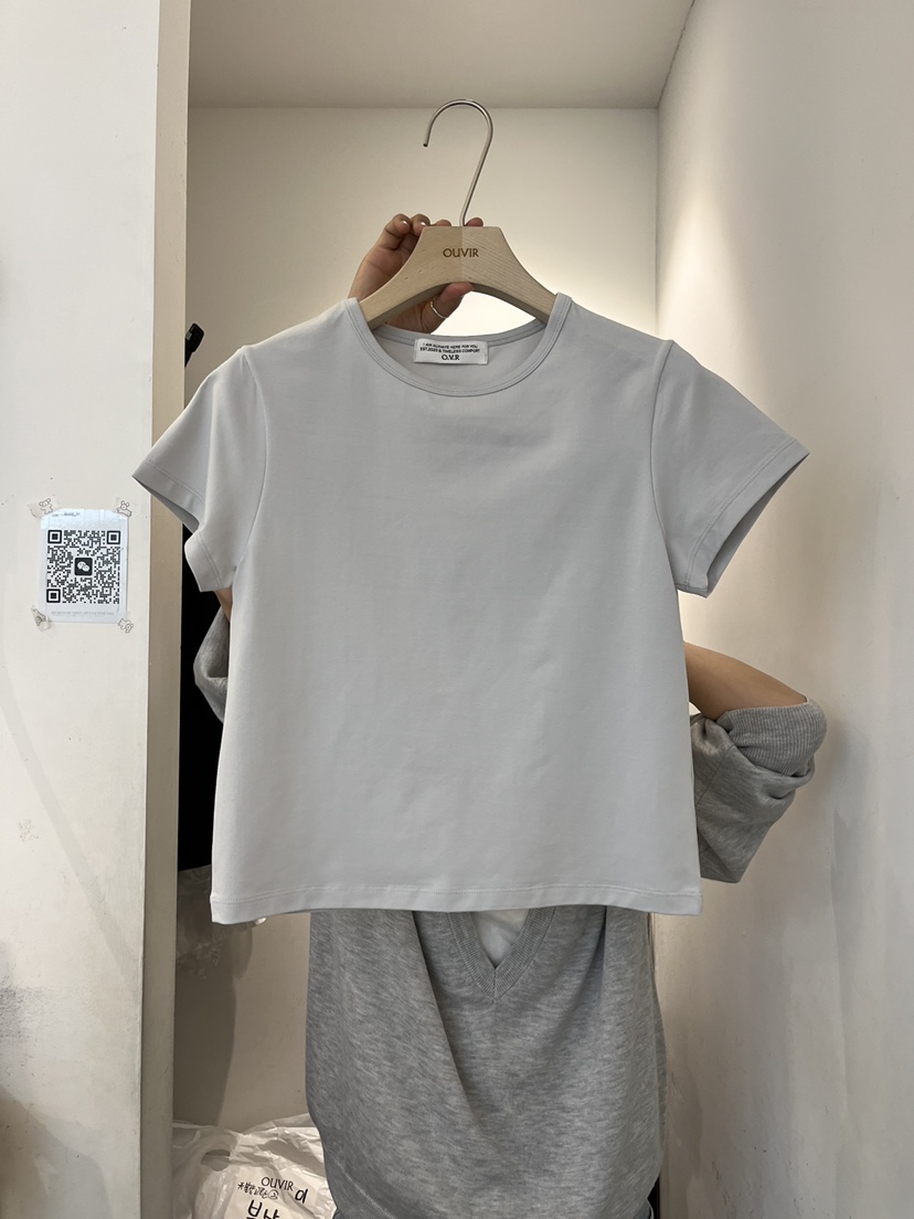 OUVIR韓國東大門代購女裝新品推薦26春夏休閑時尚職業T恤O.V.R/OUVIRT恤圖色2