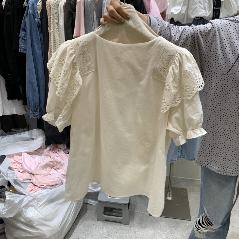 BY FLOW韓國東大門代購女士新品熱賣職業襯衫蕾絲衫柔軟BY FLOW襯衫/蕾絲衫