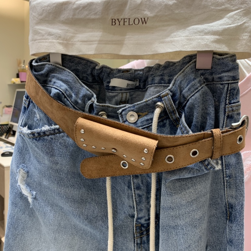 BY FLOW韓國代購女士新款26春夏職業時尚休閑腰帶口袋腰帶BY FLOW腰帶圖色1