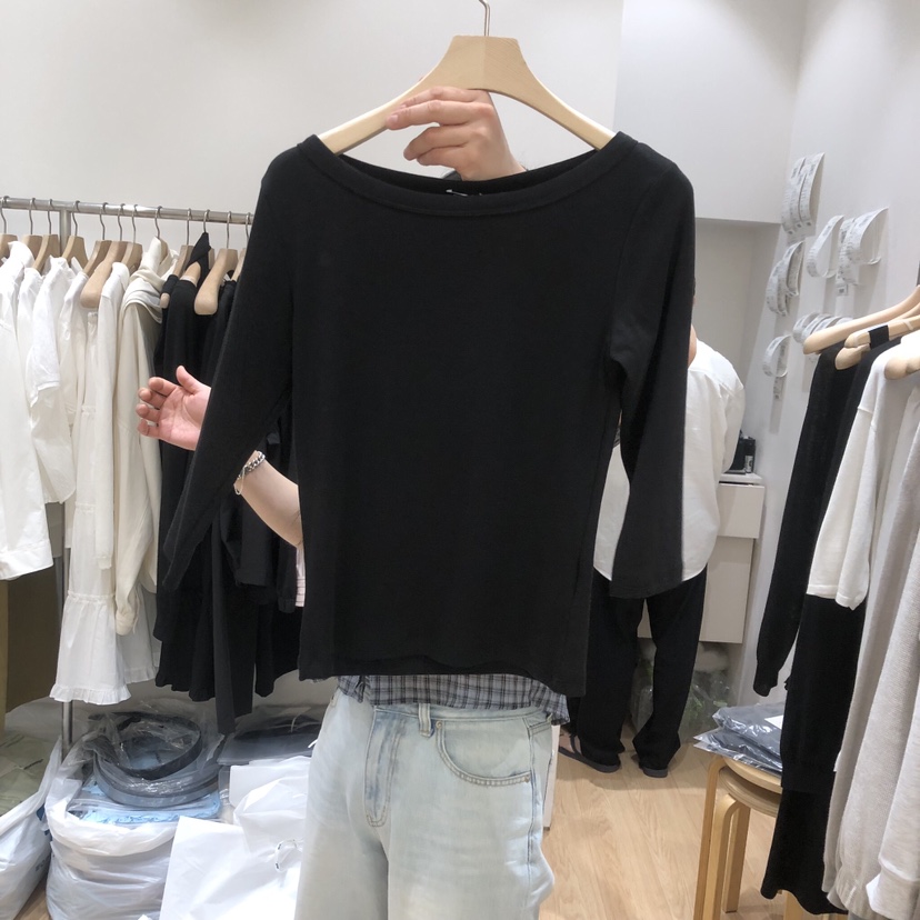 HAUS-A韓國直郵女裝新品休閑推薦職業26春夏人氣長袖T恤HAUSWOMEN長袖T恤圖色2