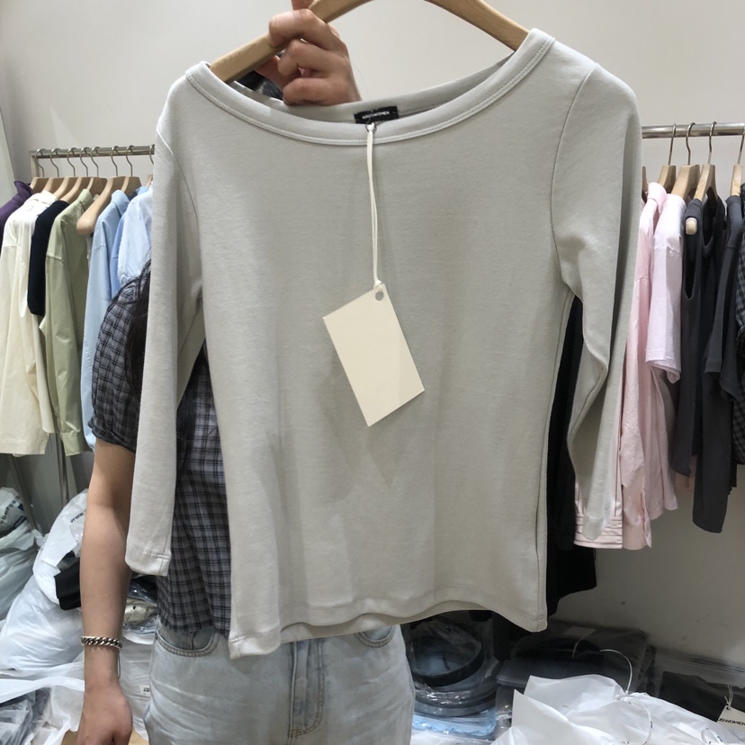 HAUS-A韓國直郵女裝新品休閑推薦職業26春夏人氣長袖T恤HAUSWOMEN長袖T恤圖色3