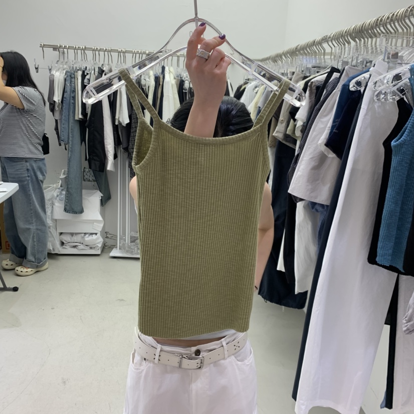 PADO韓國東大門代購女士新品人氣休閑熱賣時尚吊帶背心紐扣PADO吊帶/背心