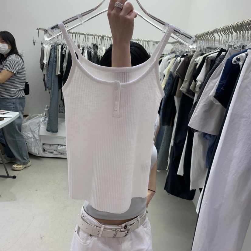 PADO韓國東大門代購女士新品人氣休閑熱賣時尚吊帶背心紐扣PADO吊帶/背心圖色6