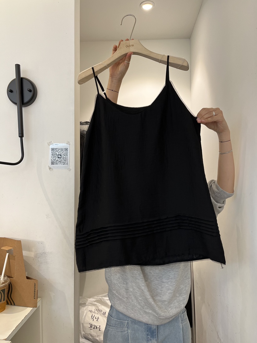 OUVIR韓國東大門代購女士新款時尚人氣熱賣推薦吊帶背心褶裥O.V.R/OUVIR吊帶/背心圖色2