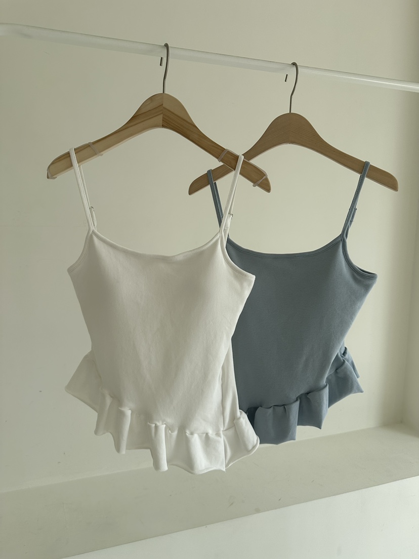 JOURNEY韓國直郵實拍女士新品26春夏熱賣休閑吊帶背心荷葉邊JOURNEY吊帶/背心