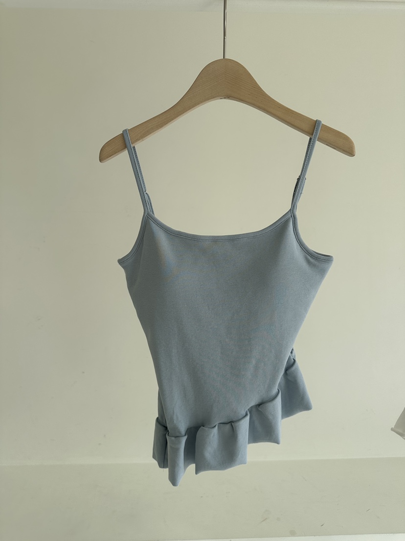 JOURNEY韓國直郵實拍女士新品26春夏熱賣休閑吊帶背心荷葉邊JOURNEY吊帶/背心圖色2