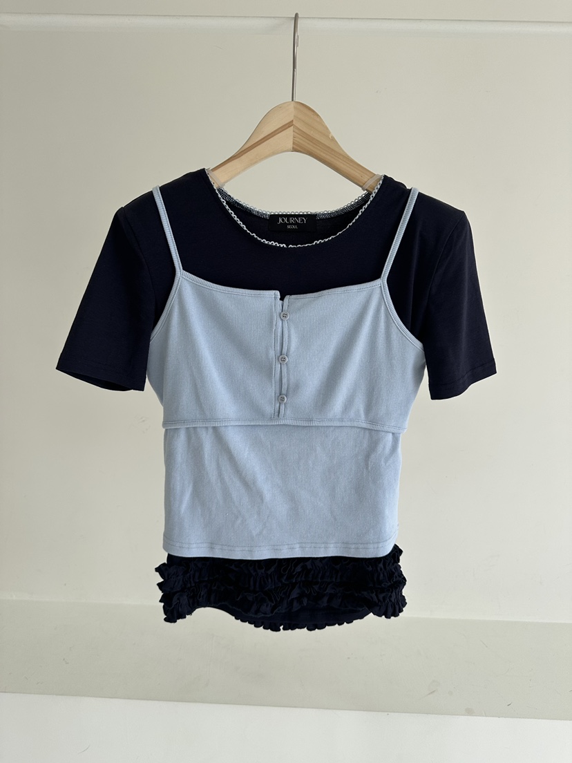 JOURNEY韓國東大門直郵女士新品職業熱賣時尚推薦套裝雙層JOURNEY套裝圖色1