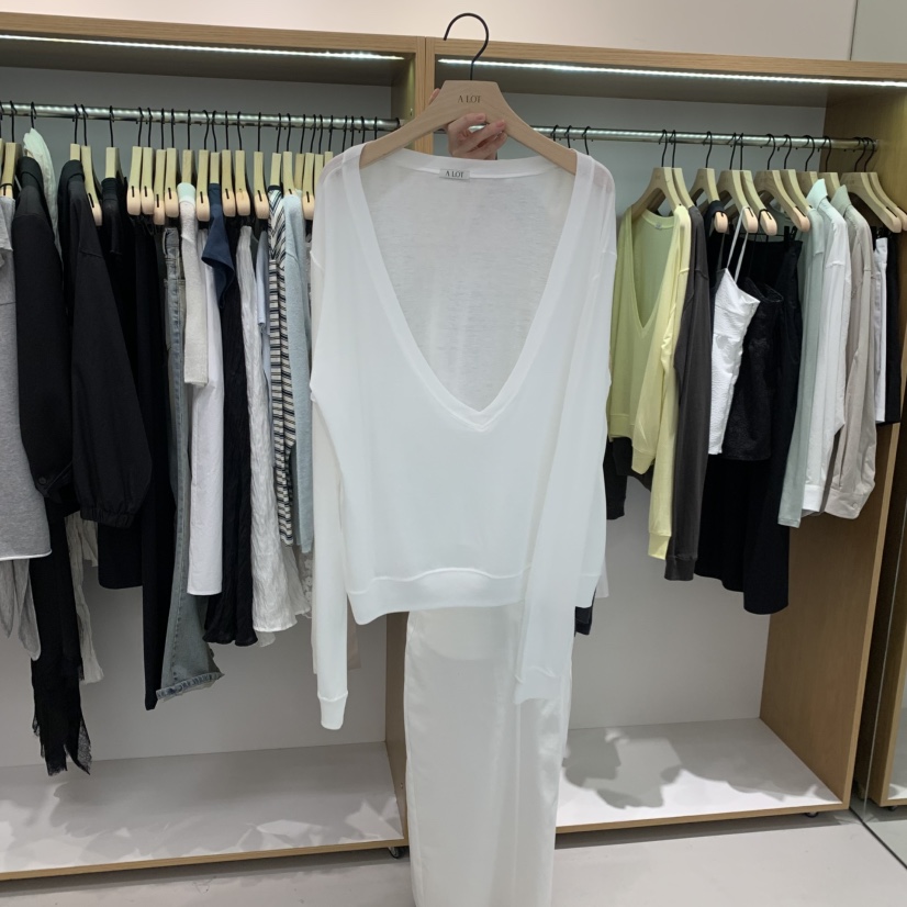 ALOT韓國直郵女士新款職業休閑26春夏熱賣時尚長袖T恤深VA LOT長袖T恤圖色1