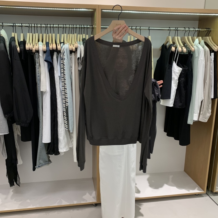 ALOT韓國直郵女士新款職業休閑26春夏熱賣時尚長袖T恤深VA LOT長袖T恤圖色2