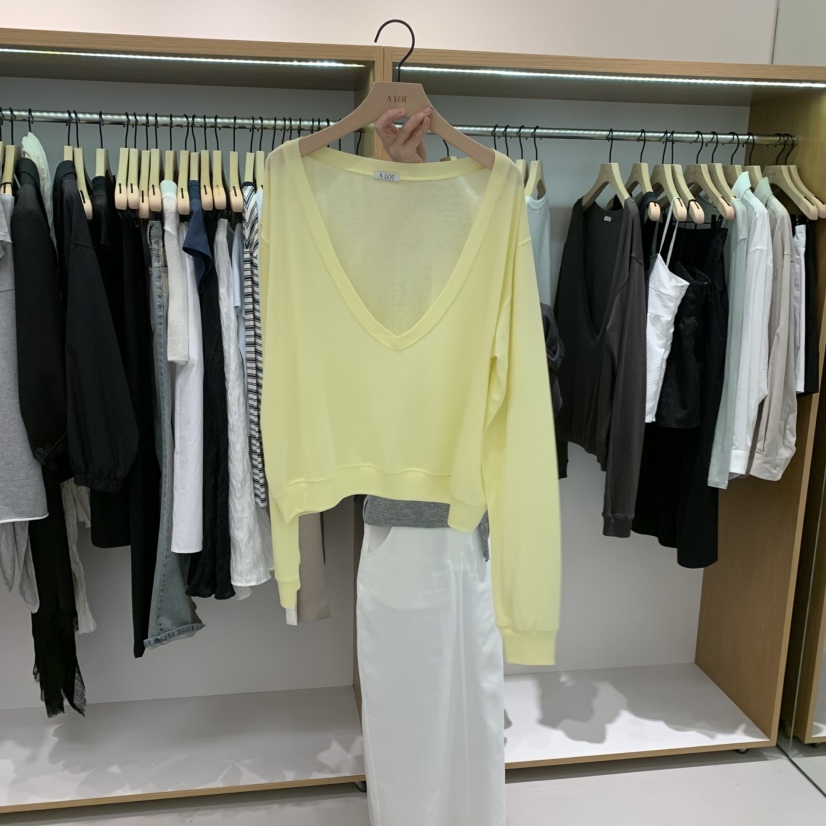 ALOT韓國直郵女士新款職業休閑26春夏熱賣時尚長袖T恤深VA LOT長袖T恤圖色3