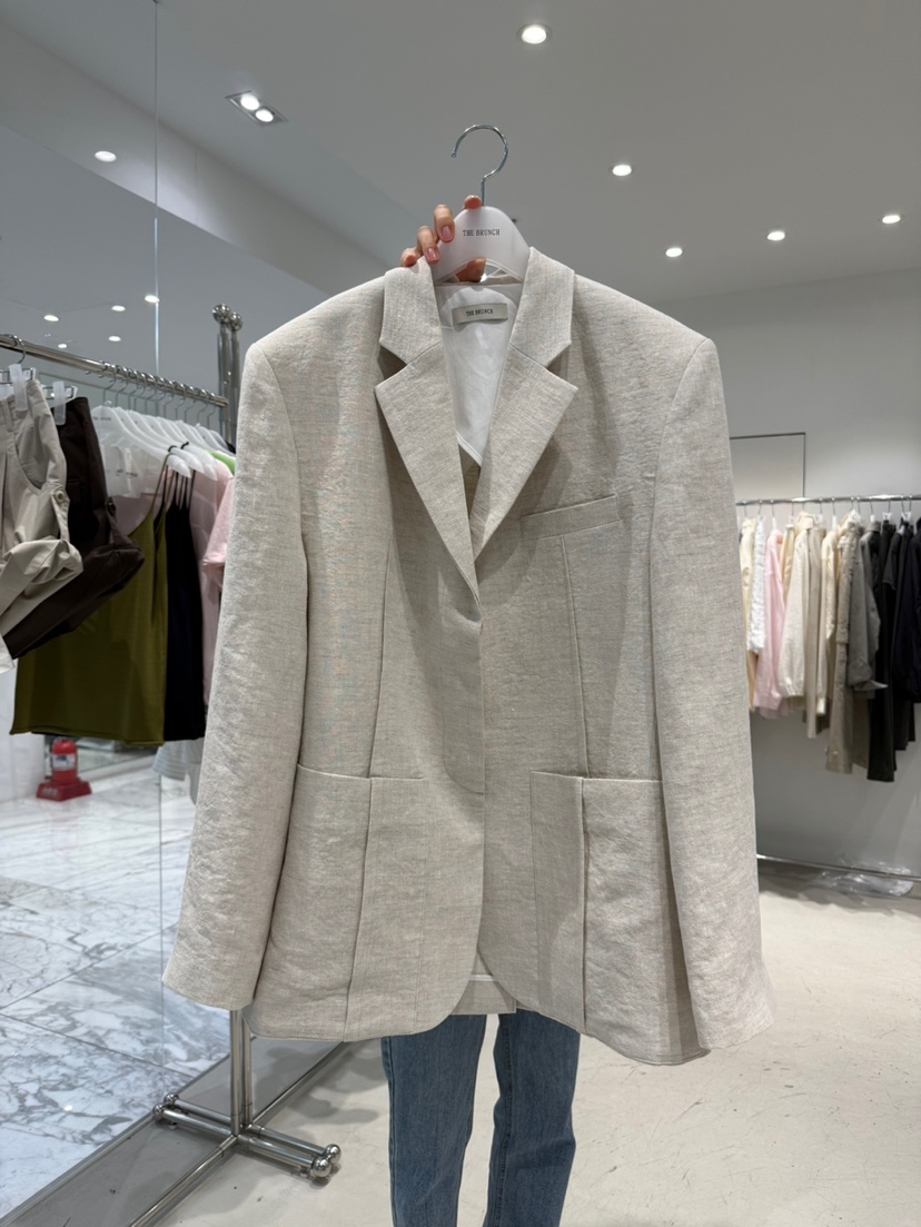 THE BRUNCH韓國東大門直郵女裝新品休閑人氣推薦夾克亞麻THE BRUNCH夾克圖色2