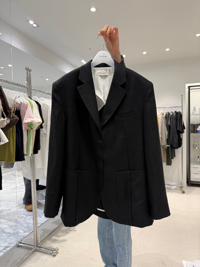 THE BRUNCH韓國東大門直郵女裝新品休閑人氣推薦夾克亞麻THE BRUNCH夾克圖色3