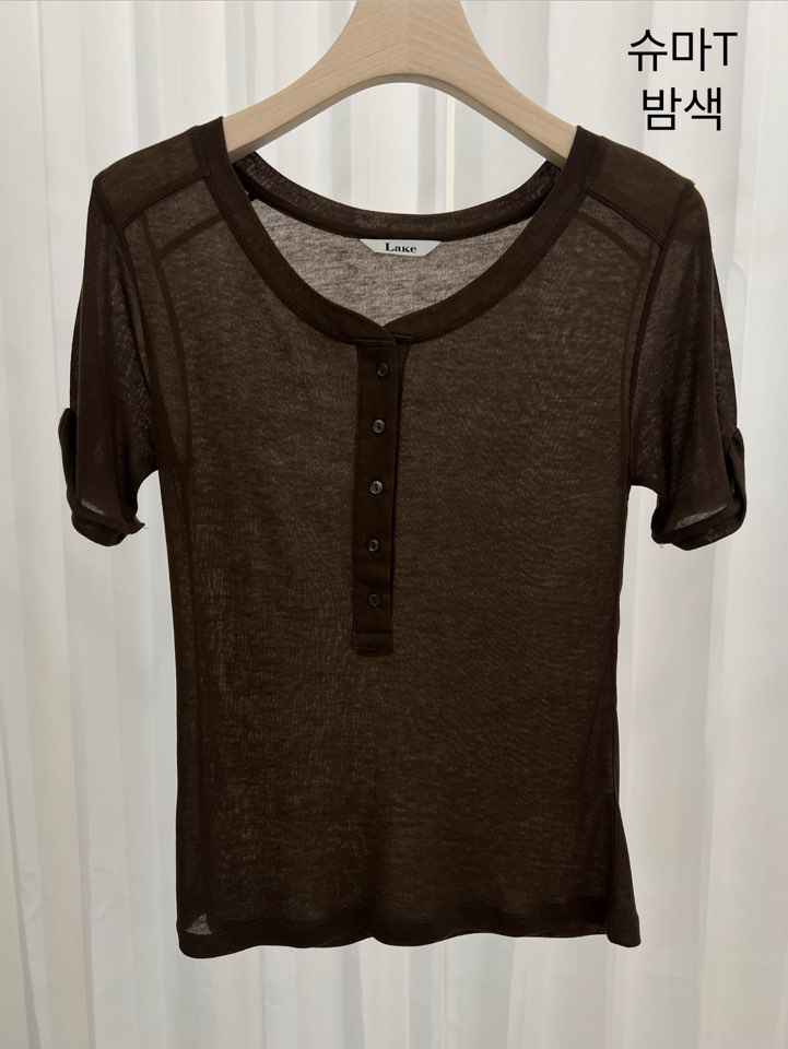 LAKE-A/KONI韓國東大門代購女裝新款人氣熱賣職業時尚T恤Lake Side/KONIT恤圖色4棕色