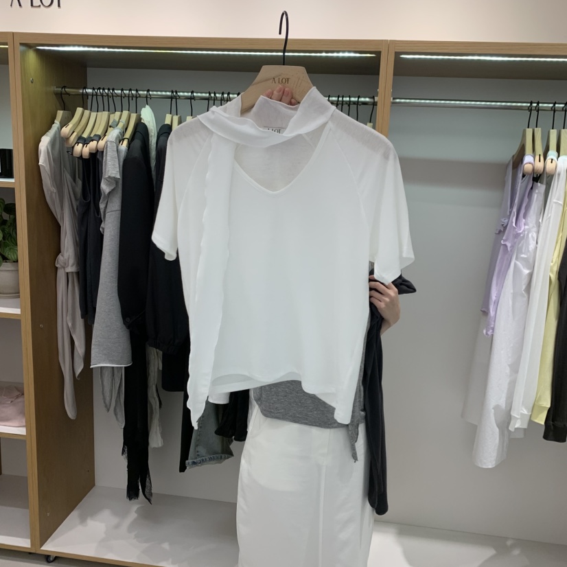 ALOT韓國東大門代購女士新款時尚熱賣休閑26春夏人氣推薦T恤A LOTT恤圖色2