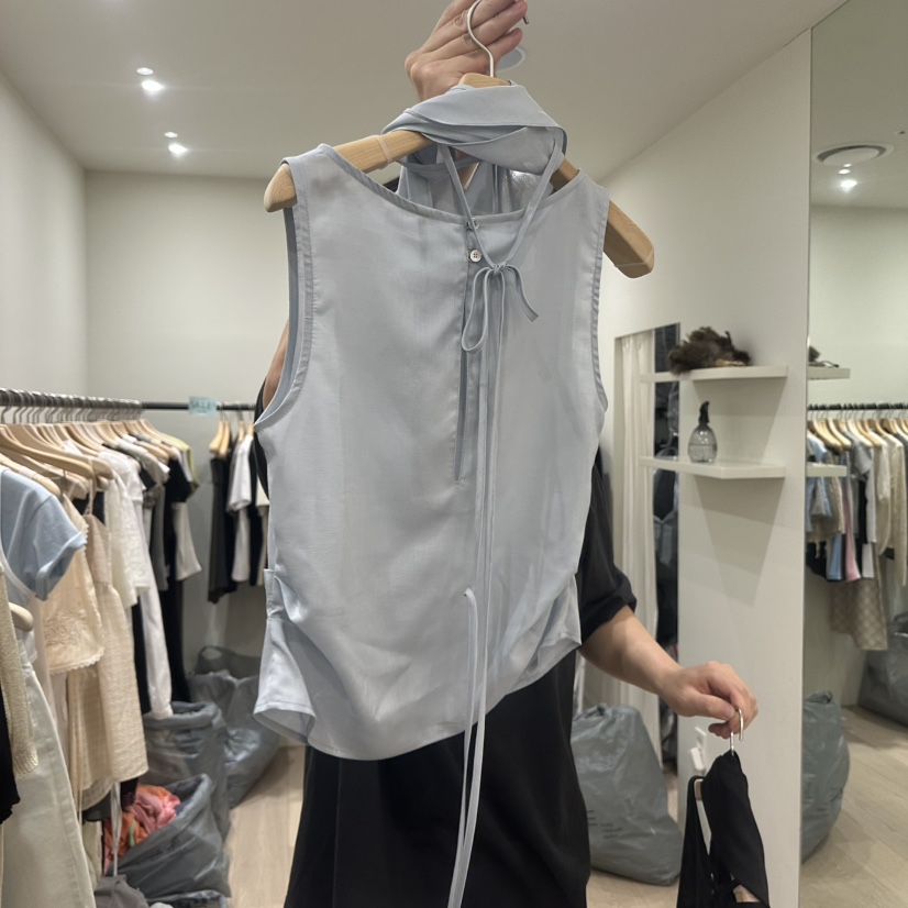 NOTTINGHAM/AVECNOUS/MODEST韓國代購女裝新款26春夏吊帶背心含圍巾NOTTINGHAM/AVECNOUS/MODEST吊帶/背心