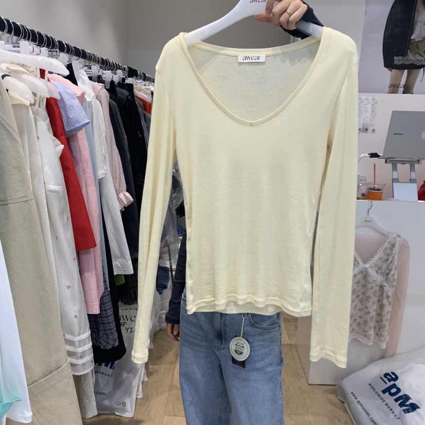 RUMIRU/AWEAR韓國直郵實拍女士新品推薦熱賣人氣長袖T恤awear/RUMIRU長袖T恤圖色1