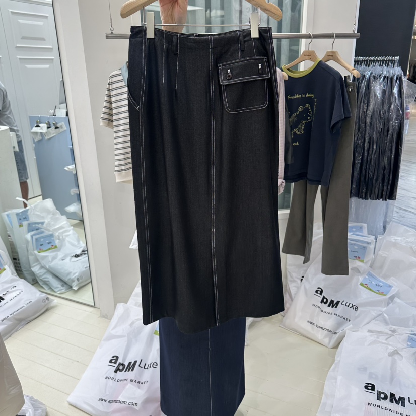 OURMOMENT韓國東大門代購女士新品人氣熱賣時尚職業休閑長裙OURMOMENT長裙