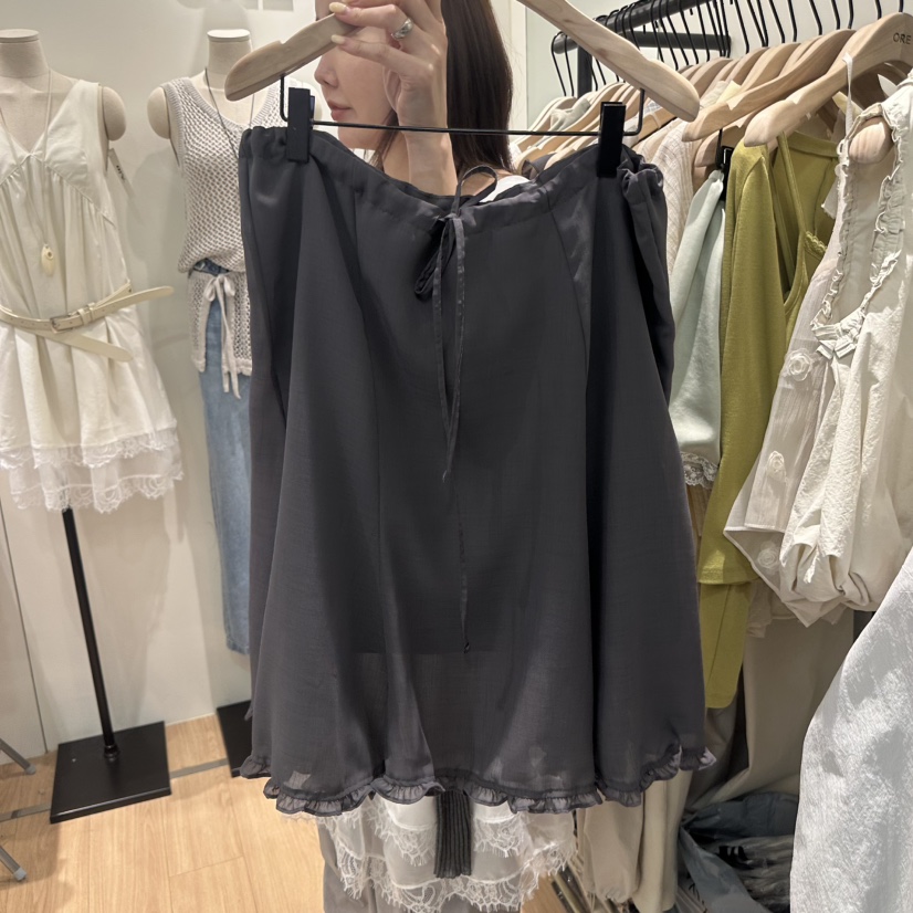 ORE-P韓國東大門代購女裝新款26春夏熱賣人氣半身裙中短裙ORE半身裙/中短裙圖色2