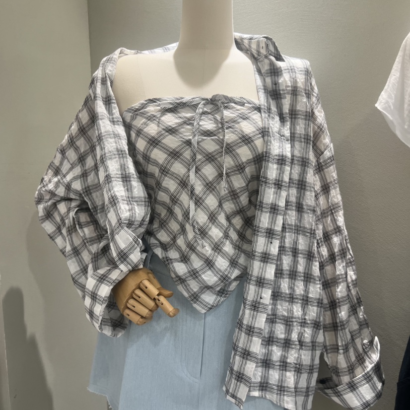 JOURNEY韓國直郵實拍女士新品時尚職業熱賣休閑套裝套裝格子JOURNEY套裝圖色2